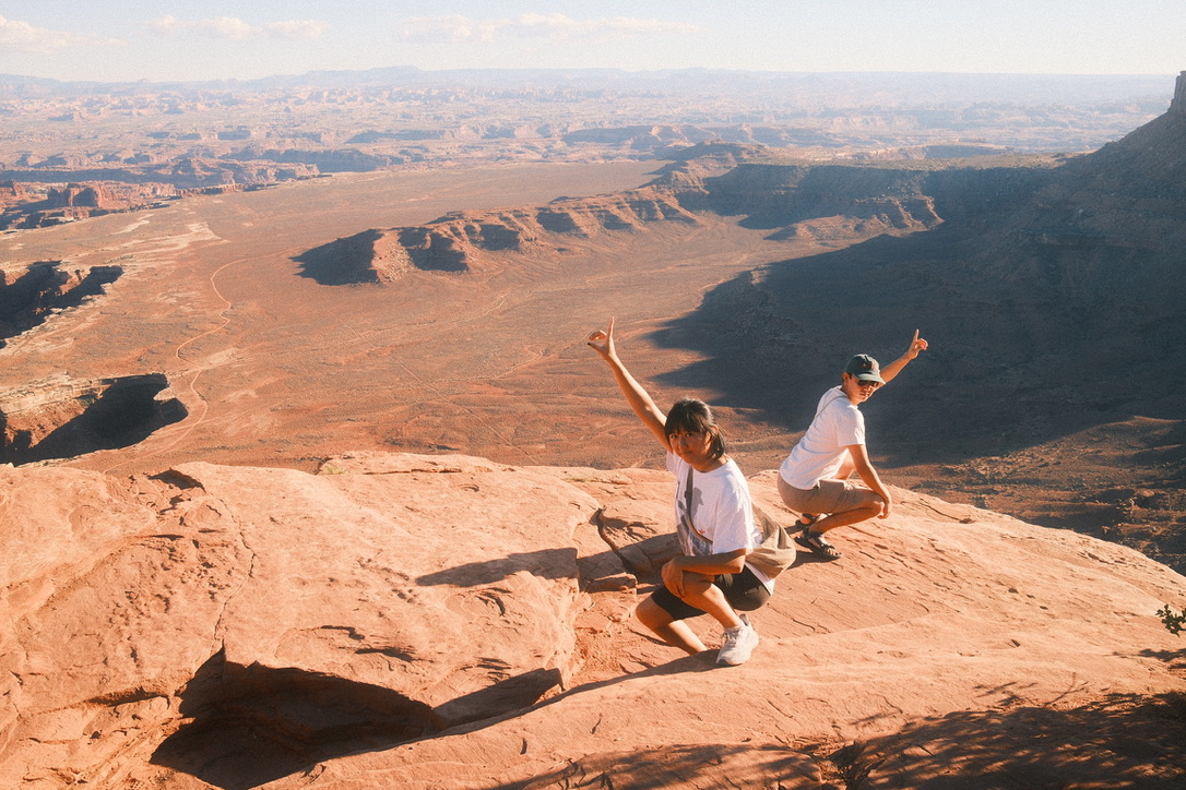 Posing on the rim at Canyonlands