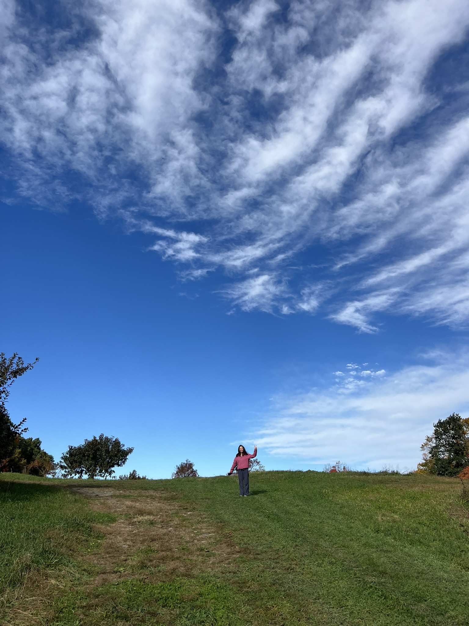 Standing in a field under a big sky