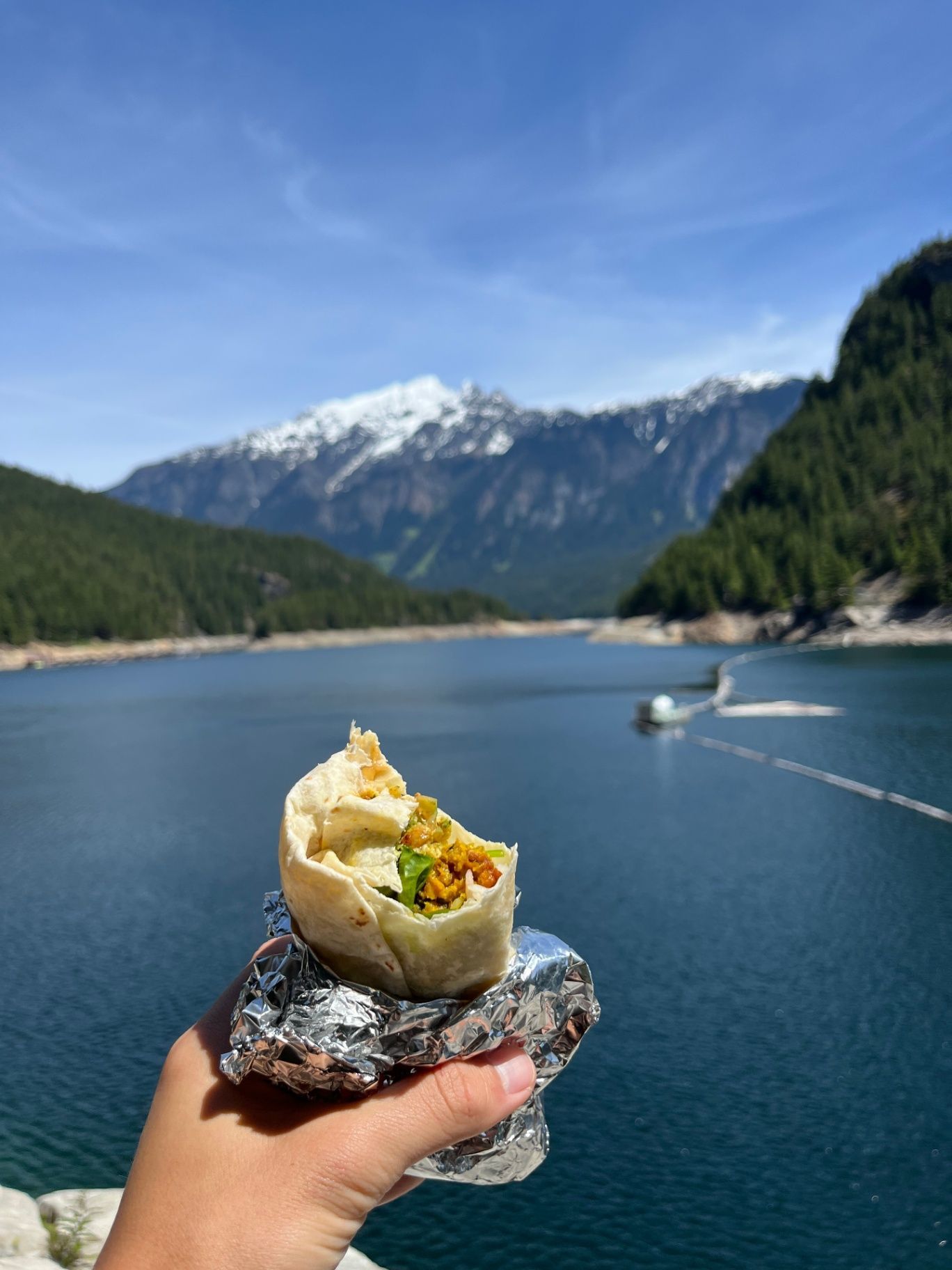 Scenic burrito at North Cascades National Park