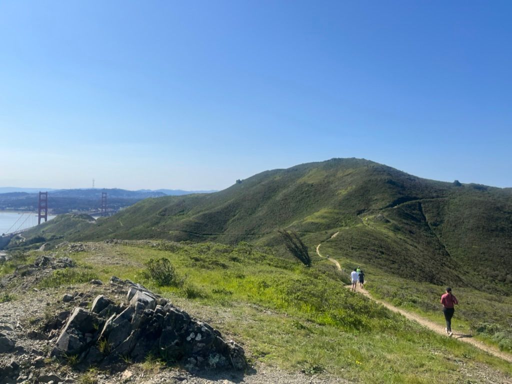 A panoramic view of Marin Headlands, CA