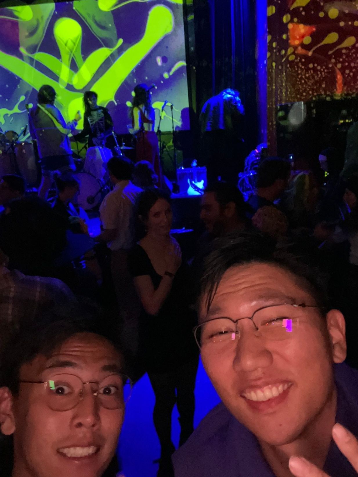 Selfie in front of the stage
