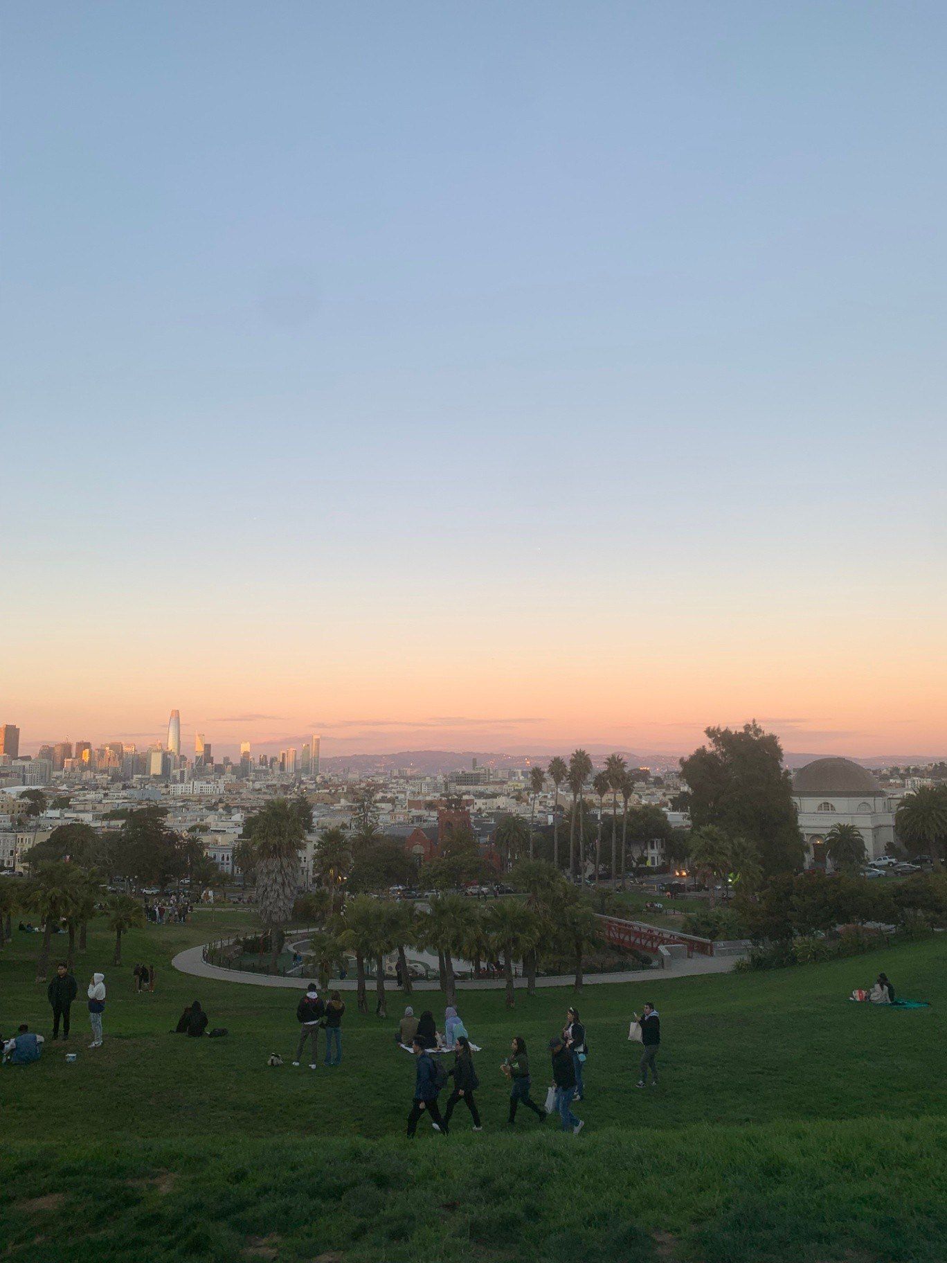 View from the top of Mission Dolores Park