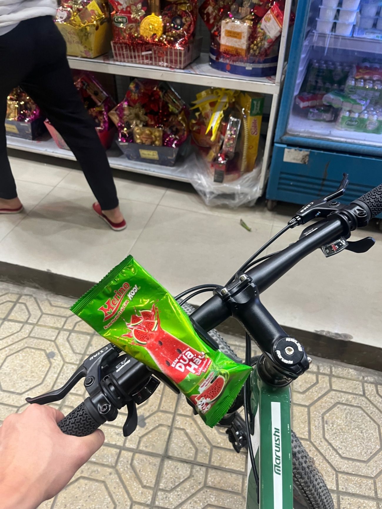 Ice cream is essential when biking