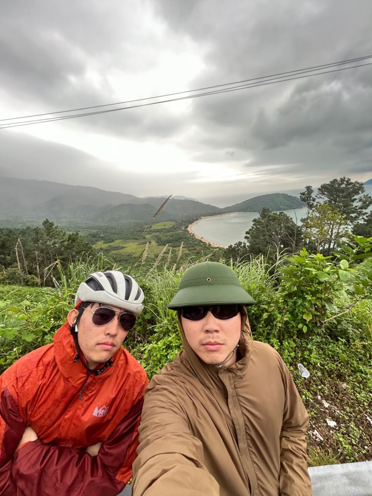 Selfie after epic and wet climb