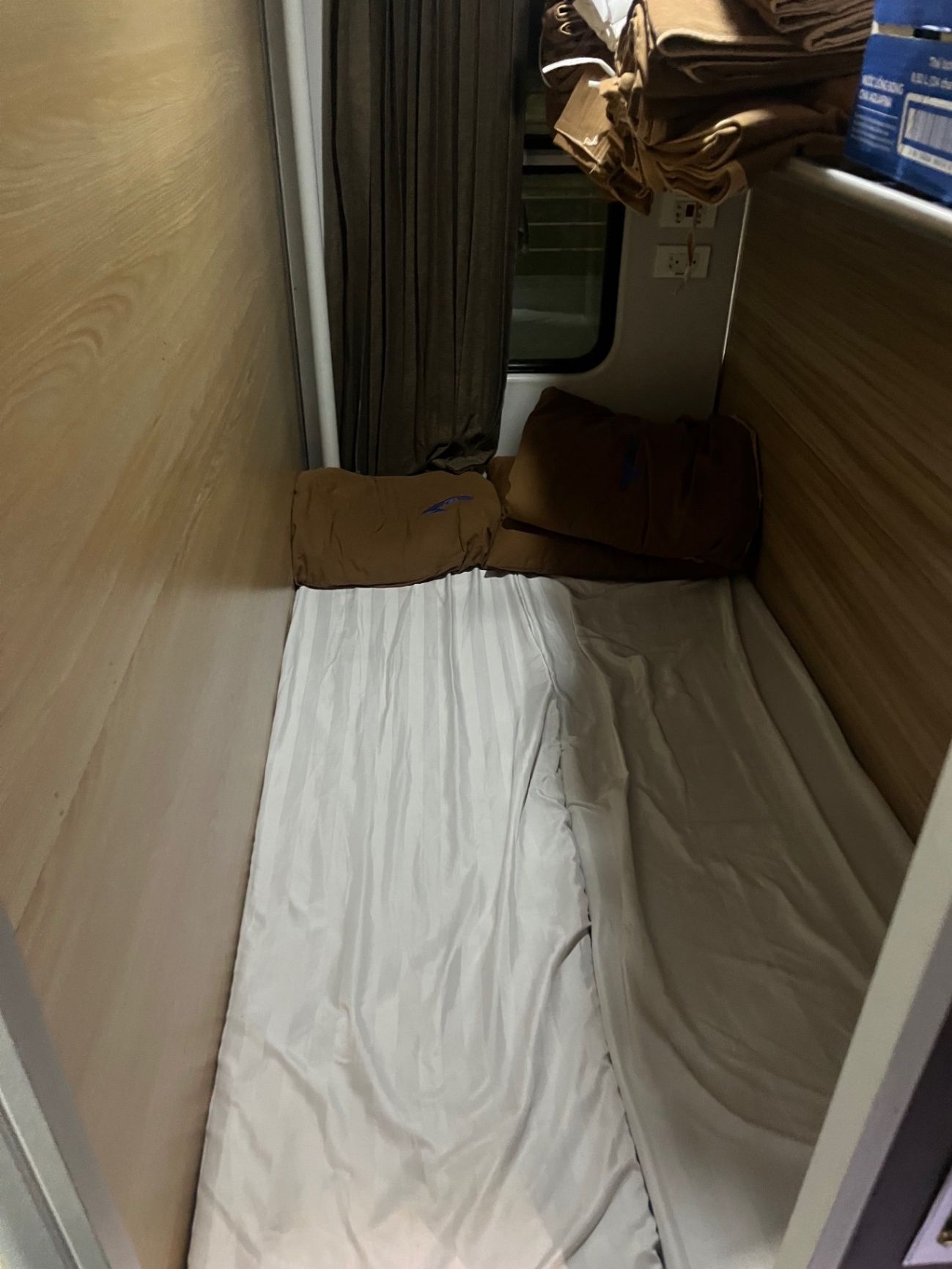 Train stall shared by me and Grant