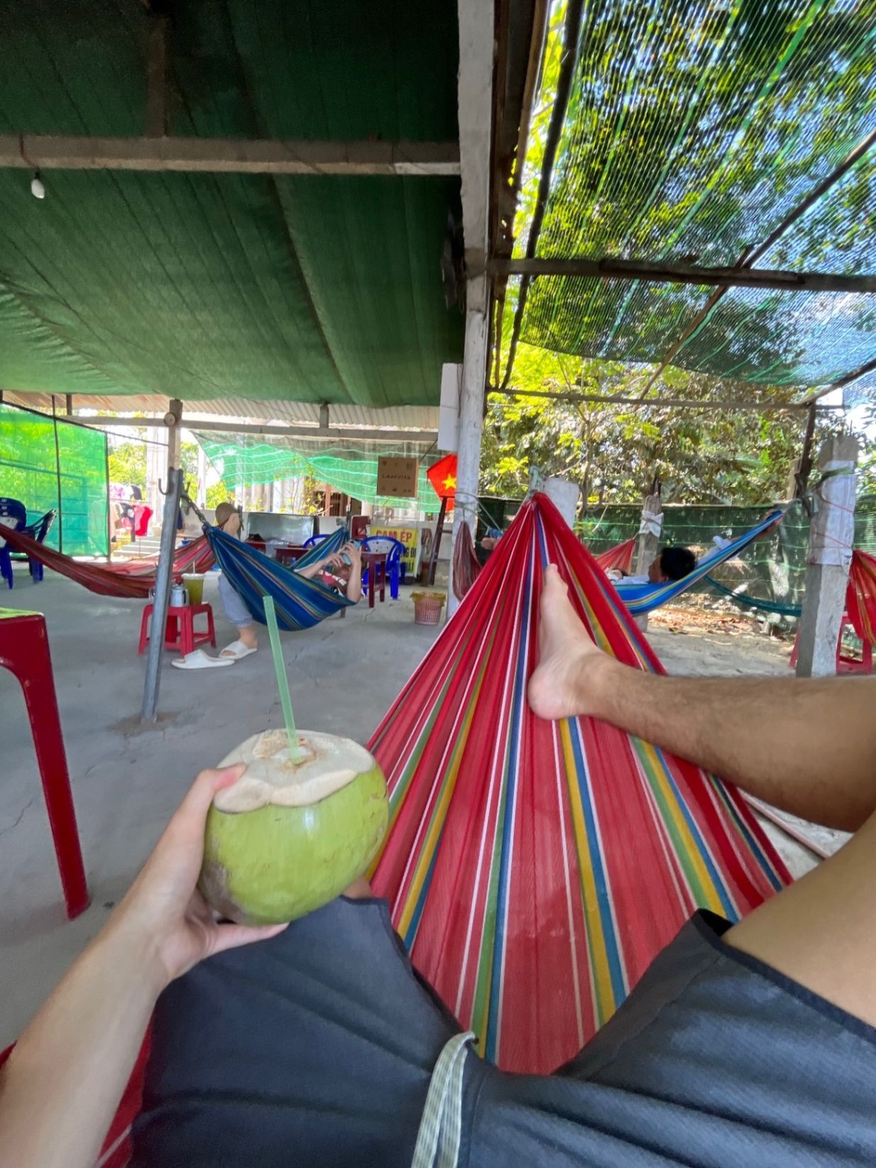 Hammock cafe's in Southern Vietnam