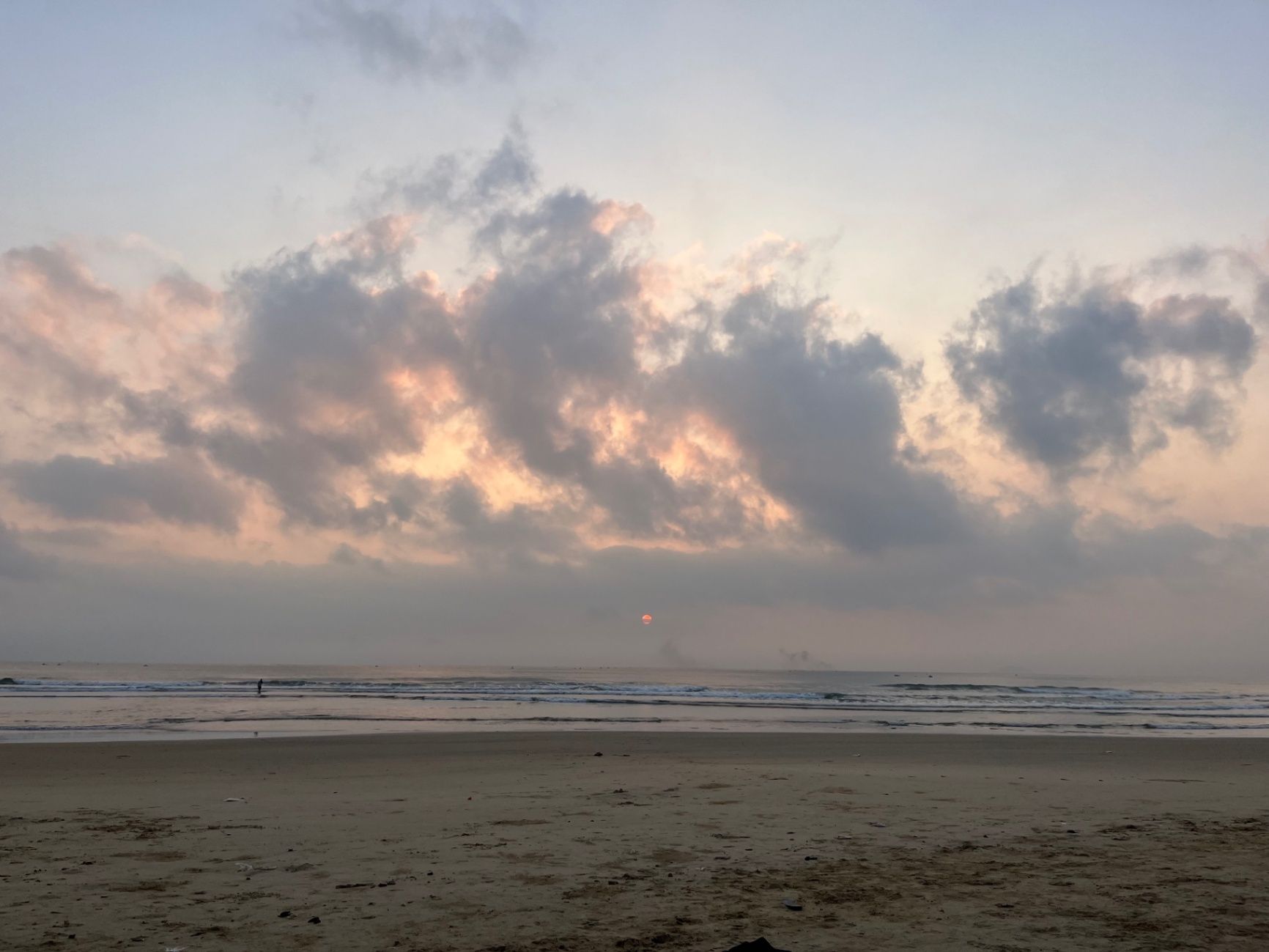 Sunrise at our beach stay
